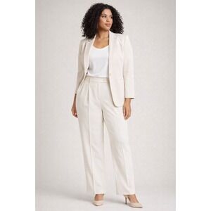 Focus 2000 Ivory Dress Pants Women's 18W NEW Lined Wide Leg - Chic, Cottagecore